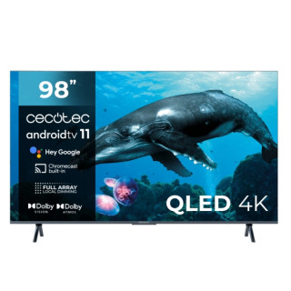 Cecotec V3+ series VQU30098+S Smart TV de 98" QLED 4K UHD HDR10 - 120Hz - Android TV 11 - Sonido Dolby - Chromecast - HDMI 2.1 -