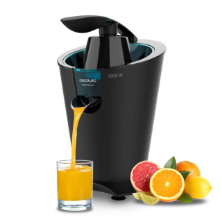 Cecotec EssentialVita PowerFresh 1000 Black Exprimidor Electrico de Brazo - 1000W - Boquilla Antigoteo - Filtro de Acero Inoxida