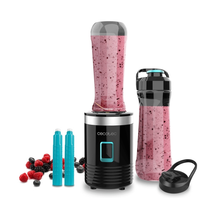 Cecotec Power Titanium 350 EasyGo Batidora de Vaso Portatil - Potencia 350W - Ergonomico - Apto para Lavavajillas - Tubos Refrig