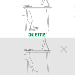 Reposapies ajustable gris ergo leitz 65030085
