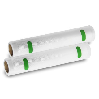 Cecotec Pack de 2 Rollos de 6m para Envasadora al Vacio - Temperatura Regulable - 20cm de Ancho - Color Transparente