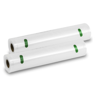 Cecotec Pack de 2 Rollos de 6m para Envasadora al Vacio - Temperatura Regulable - 28cm de Ancho - Color Transparente