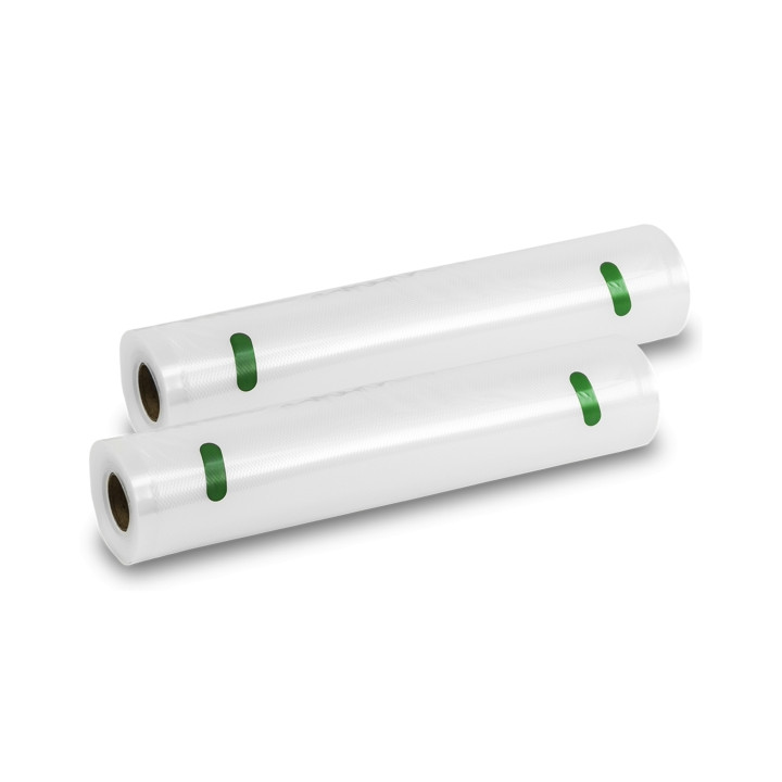 Cecotec Pack de 2 Rollos de 6m para Envasadora al Vacio - Temperatura Regulable - 28cm de Ancho - Color Transparente