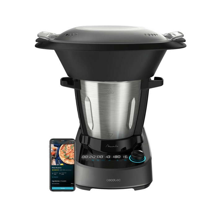 Cecotec Mambo 11090 Robot de Cocina - Bascula - Jarra de Acero Inoxidable 3.3L - Control por App - Velocidad Ajustable - Recetar