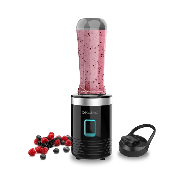 Cecotec Power Titanium 350 Batidora de Vaso Portatil - Potencia 350W - Ergonomico - Apto para Lavavajillas - Cuchillas Recubiert