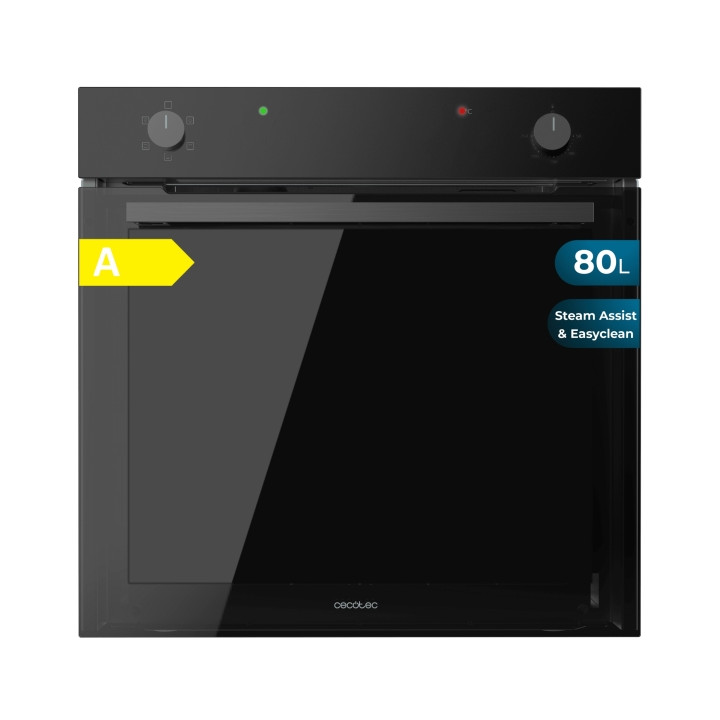 Cecotec Bolero Hexa C126400 Glass Black A Horno Convencional Integrable - Potencia 2800W - Capacidad 80L - Puerta de Cristal Dob