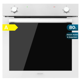 Cecotec Bolero Hexa C126400 Glass White A Horno Convencional Integrable - Potencia 2800W - Capacidad 80L - Puerta de Cristal Dob