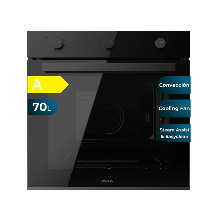 Cecotec Bolero Hexa M236000 Dark Inox Time A Horno Multifuncion Integrable - Potencia 2800W - Capacidad 70L - Puerta Triple de C