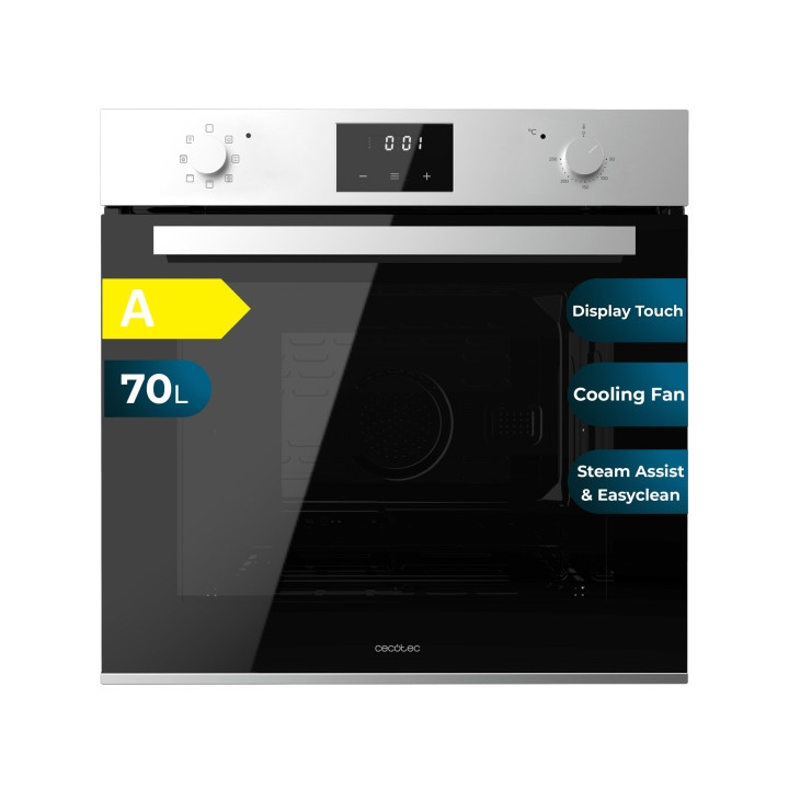 Cecotec Bolero Hexa M226001 Line A Horno Multifuncion Integrable - Potencia 2800W - Capacidad 70L - Control Tactil - Puerta Trip