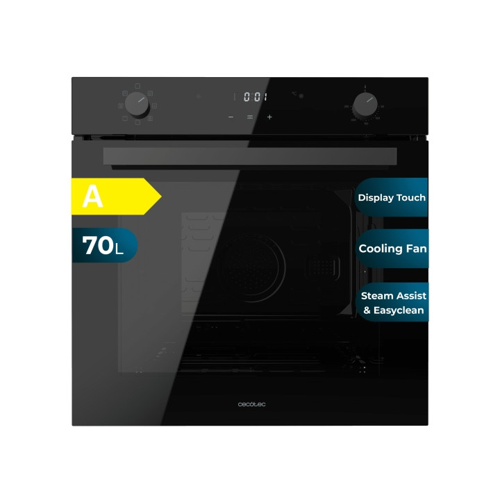 Cecotec Bolero Hexa M226001 Glass Black A Horno Multifuncion Integrable - Potencia 2800W - Capacidad 70L - Control Tactil - Puer