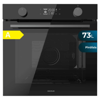 Cecotec Bolero Hexa P526000 Glass Black A Horno Pirolitico Integrable - Potencia 2800W - Capacidad 73L - Puerta Cuadruple de Cri