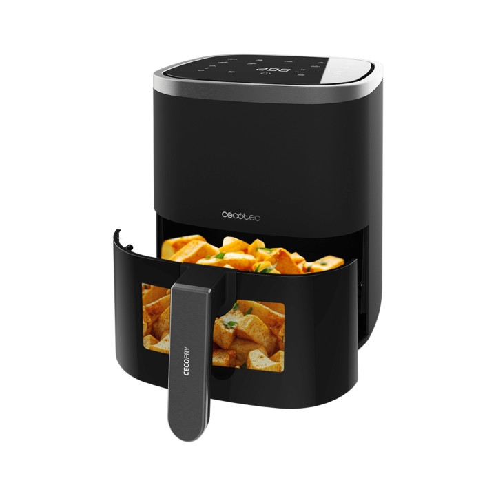 Cecotec Cecofry Fantastik Window 4000 Freidora de Aire - Potencia 1400W - Capacidad 4L - Temperatura Regulable - Ventana de Visu