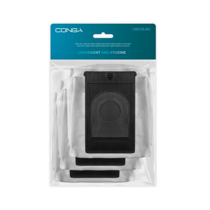 Cecotec Pack de 3 Bolsas para Conga Rockstar 10000 Nebula Station - Color Negro