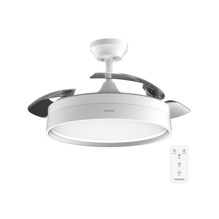 Cecotec Energysilence Aero 4200 invisible white Ventilador de Techo con Aspas Retractiles de 42" - 35W - Diametro 106cm - 6 Velo