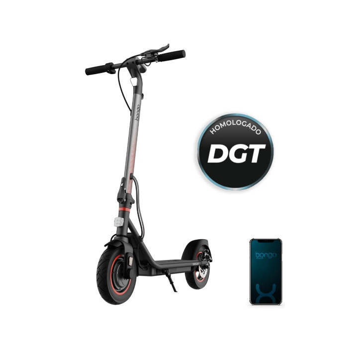 Cecotec Bongo D40 XL Connected Patinete Electrico - 700W - Autonomia 40km - Ruedas 10" - Freno Electrico Delantero - Freno de Di