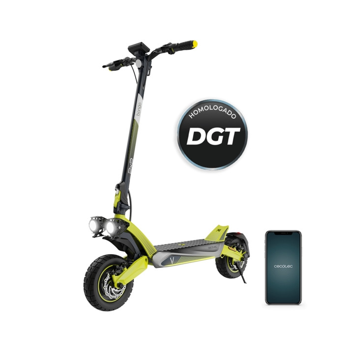Cecotec Bongo V55 2x2 Connected Patinete Electrico - 1600W - Autonomia hasta 55km - Ruedas 10" - Doble Suspension - Frenado E-Ab