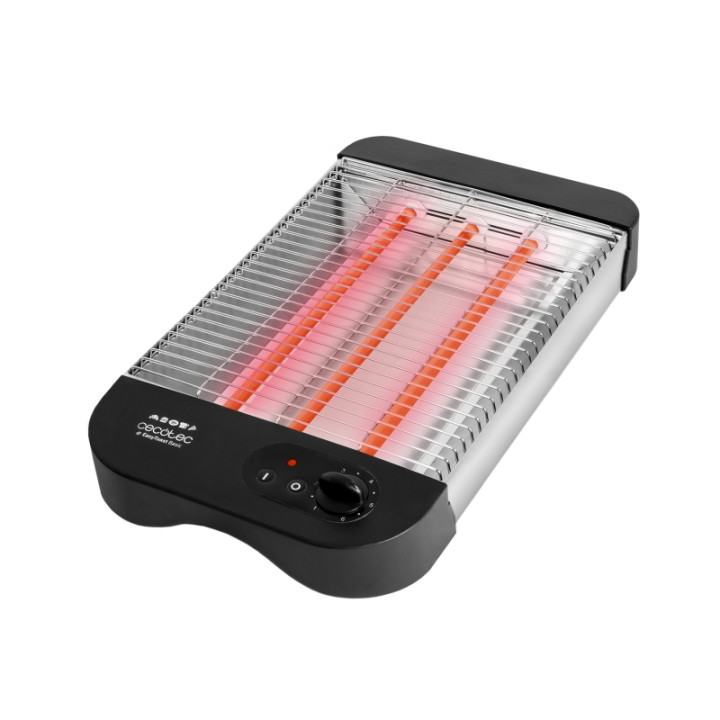 Cecotec Turbo EasyToast Basic Tostador Horizontal - 900W - 3 Resistencias Halogenas - 6 Niveles de Tostado - Hueco Recogecables