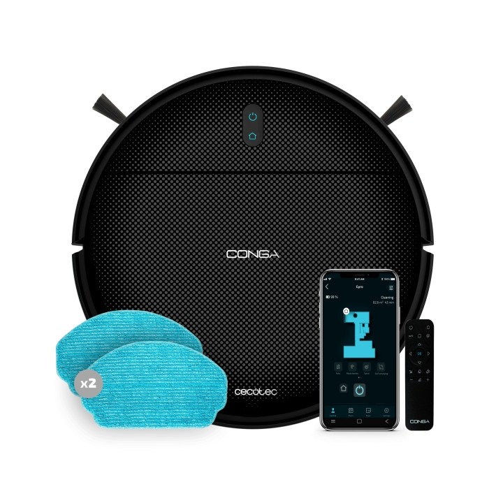 Cecotec Conga 999 Map X-Treme Robot Aspirador con 2 Cepillos Laterales - Navegacion Giroscopica - Bluetooth - Autonomia 120min -