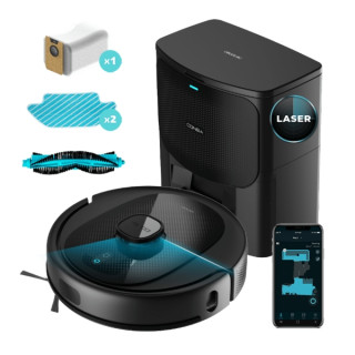 Cecotec Conga 7490 Immortal Home X-Treme Robot Aspirador con Base de Autovaciado 4 en 1 - Control con App - Autonomia hasta 120m