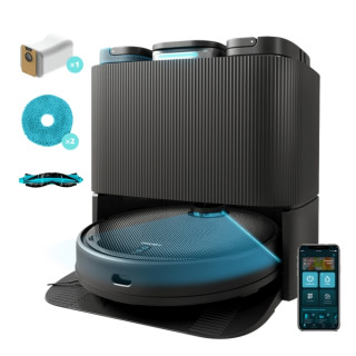 Cecotec Conga 11090 Spin Revolution Home and Wash Robot Aspirador con Base de Autovaciado - Control con App - Autonomia hasta 14