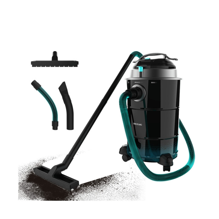 Cecotec Conga Ash 6000 EasyGo XL Aspiradora de Cenizas y Pellets - Potencia 1500W - Succion hasta 21kPa - Deposito de 30L - Temp