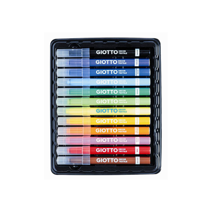 ESTUCHE 12 ROTULADORES GIOTTO DECO TEXTIL GIOTTO F49490000