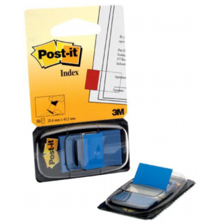 PACK 12 DISPENSADORES DE 50 UNIDADES INDEX AZUL (25.4X43.1) POST-IT 3M6802
