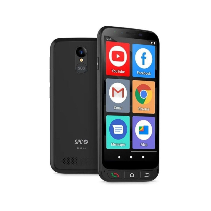 SPC Zeus 4G Pro Smartphone 5.5" - Especial para Personas Mayores - Boton SOS - Capacidad 64GB - 4GB de RAM - Color Negro
