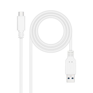 Nanocable Cable USB 3.1 Gen2 10Gbps 3A USB-C/M-A/M - 1.5m - Color Blanco