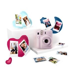 Fujifilm Pack Best Memories Instax Mini 12 Lilac Purple Camara Instantanea + Film Instax Mini 10ud. + 3 Portafotos - Tamaño de