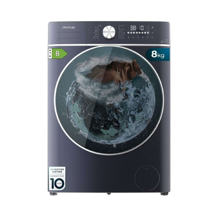 Cecotec Bolero Wash and Dry 8580 Inverter Titanium Lavadora Secadora - Capacidad 6kg - Velocidad 1400rpm - Motor Inverter - 16 P