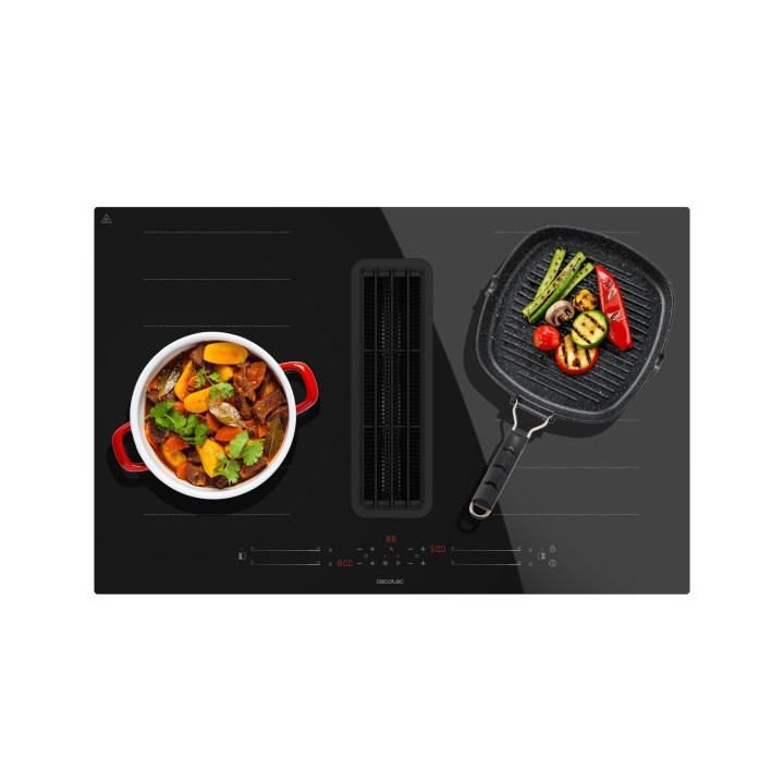 Cecotec Bolero Squad IH 4800 FullFlex80 Cocina de Induccion Encastrable con Extractor Integrado Integrada - 7400W - Succion 630m