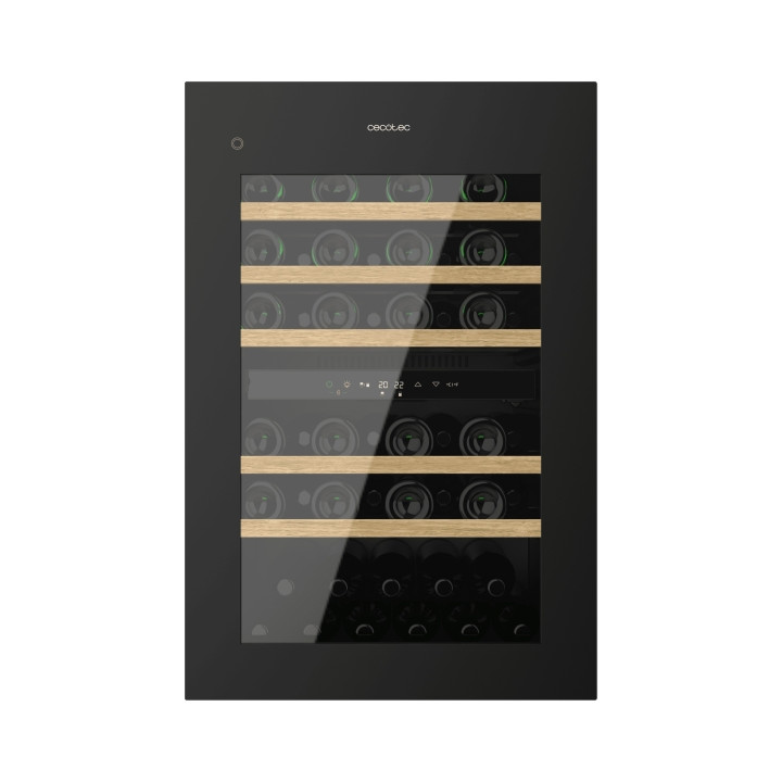 Cecotec Bolero GrandSommelier Duo 57000 Touch Black Compressor Vinoteca 57 Botellas - Capacidad 143L - Silencioso 38dB - Luz LED