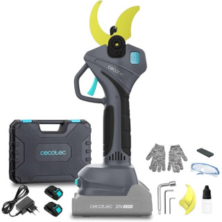Cecotec TitanCut 5000 Tijeras de Podar Inalambricas - Ramas hasta 50mm - 600W - 2 Baterias 21V 2Ah - Pantalla Digital - Incluye