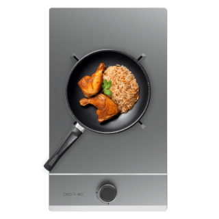Cecotec Bolero Squad G 1200S Inox Cocina de Gas Encastrable - 1 Quemador - Acero Inoxidable - 3.5kW - Parrillas de Hierro Fundid