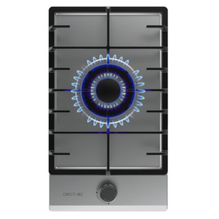 Cecotec Bolero Squad G 1200F Inox Cocina de Gas Encastrable - 1 Quemador - Acero Inoxidable - 3.5kW - Parrillas de Hierro Fundid
