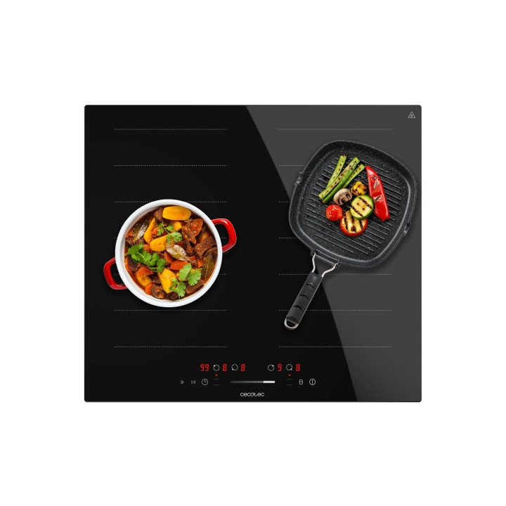 Cecotec Bolero Squad I 4001 Flex Cocina de Induccion Encastrable - 7200W - Bloqueo de Seguridad - Temporizador - Control Tactil