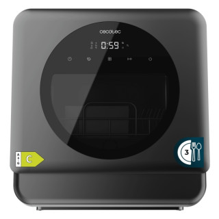 Cecotec Bolero Aguazero 1150 Dark Mini Lavavajillas - 3 Cubiertos - Capacidad 5L - 6 Programas - Ventana de Visualizacion - Inic