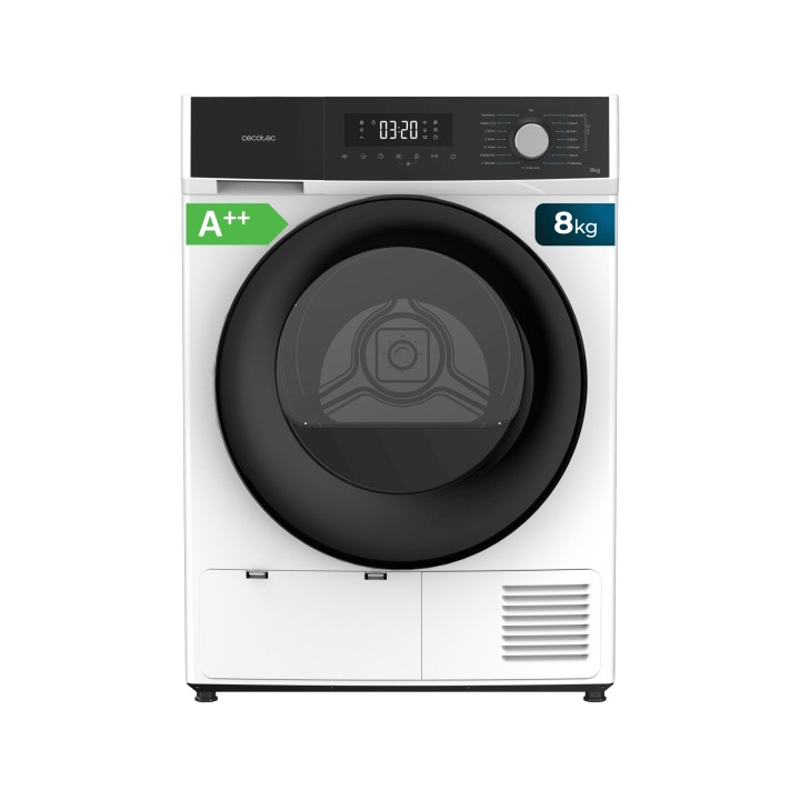 Cecotec Bolero Dresscode Dry 8300 Secadora con Bomba de Calor de 8kg - 15 Programas - Inicio Programable - Bloqueo de Seguridad