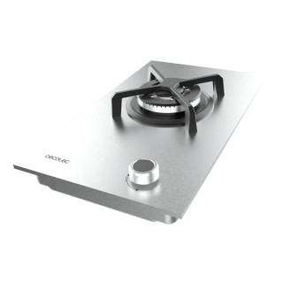 Cecotec Bolero Squad G 1400S Inox Cocina de Gas Encastrable - 1 Quemador - Acero Inoxidable - 3.4kW - Parrillas de Hierro Fundid
