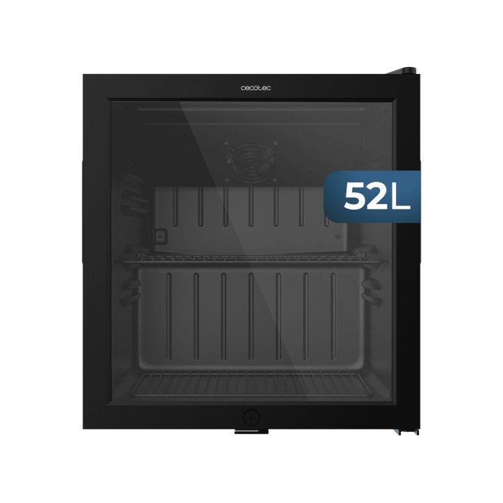 Cecotec Bolero CoolMarket BC 52 Black Nevera Minibar - Capacidad 52L - 53 Latas - Luz LED - Temperatura Regulable de 0 a 10ºC -