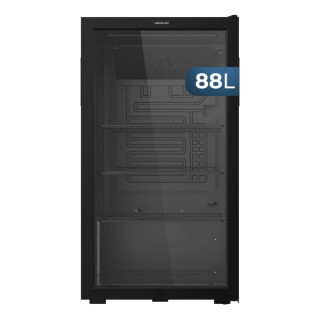 Cecotec Bolero CoolMarket BC 88 Black Nevera Minibar - Capacidad 88L - 115 Latas - Luz LED - Temperatura Regulable de 0 a 10ºC -