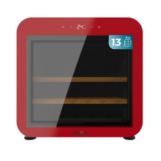 Cecotec Bolero GrandSommelier Origin 13 Red Vinoteca para 13 Botellas - Luz LED - Temperatura Regulable - Vidrio Templado - Esti