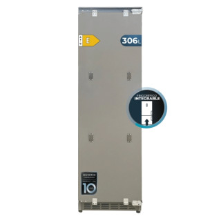 Cecotec Bolero CoolMarket 1D BI-D 306 GREY E Frigorifico una Puerta Integrable - Capacidad 222L - Incluye Accesorios - Modo Vaca