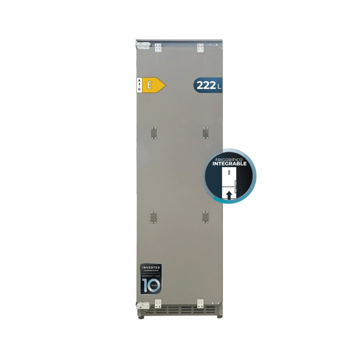 Cecotec Bolero CoolMarket UF BI-D 222 GREY E Congelador Integrable - Capacidad 222L - 1 Puerta - Temperatura Regulable - Fast Fr