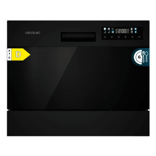 Cecotec Bolero Aguazero 2300 Dark Lavavajillas Compacto - 6 Cubiertos - Temperatura Regulable - Seguro Infantil - 8 Programas -