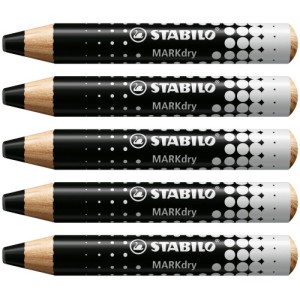 Lapiz para pizarra blanca markdry negro stabilo 648/46