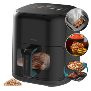 Cecotec Cecofry and Grill Smokin'Prime 4000 Freidora de Aire - 1900W - Capacidad 4L - Temperatura Regulable hasta 200ºC - Ahumad