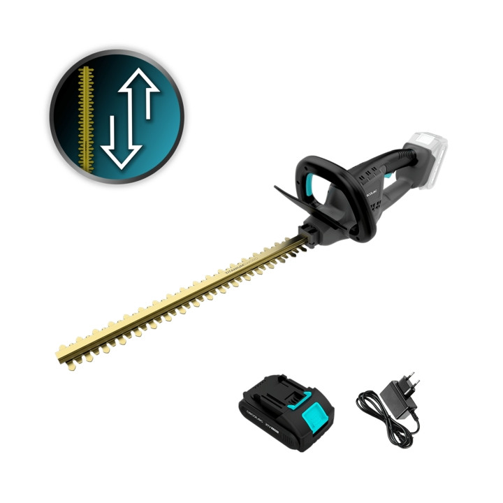 Cecotec TitaniumSword 4500 Freemove Cortasetos Inalambrico - Espada de 45cm - Bateria 21V 2.000mAh - Motor sin Escobillas - Cubi