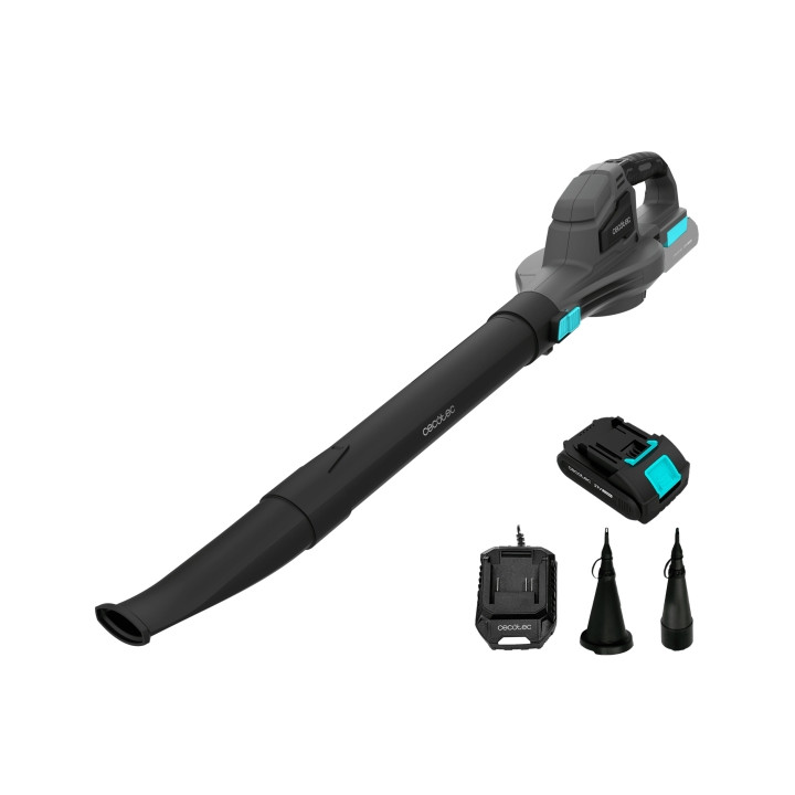 Cecotec AirForce 2500 Agile Soplador de Hojas Inalambrico - Bateria 21V 2Ah - Varias Velocidades - Incluye Accesorios - Velocida